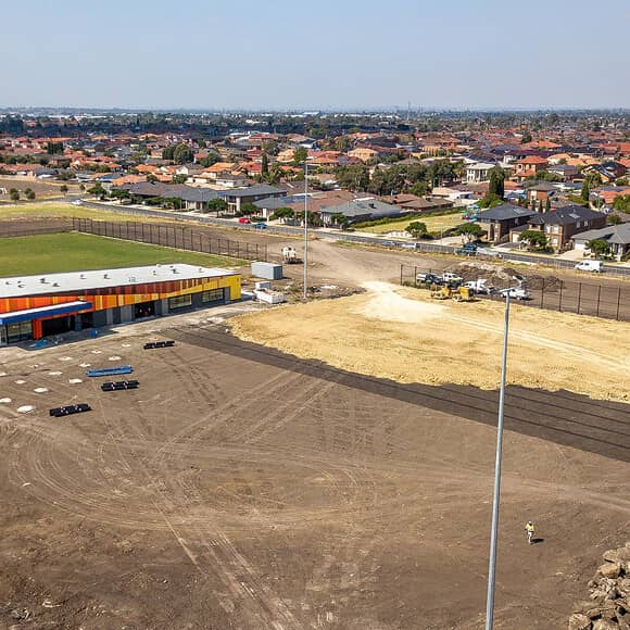 Construction site of a commercial building